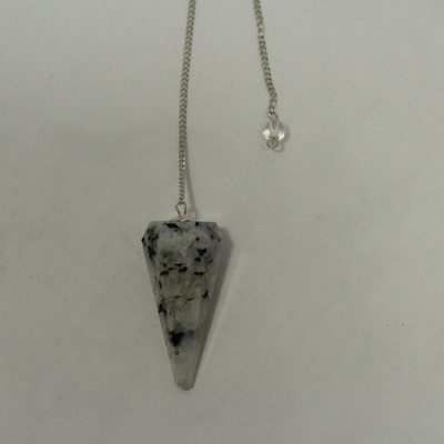 Moonstone (hexagonal) Pendulum with silver ball at the end