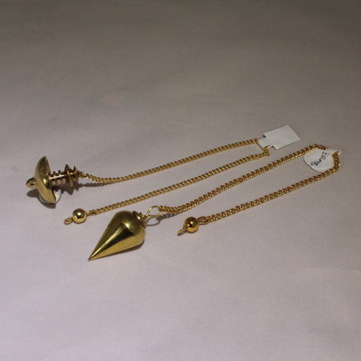 Brass Pendulum with Brass Bead Charm