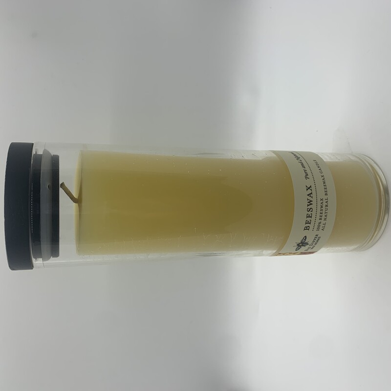 Candles - Beeswax Tall Candle in Glass w/Lid